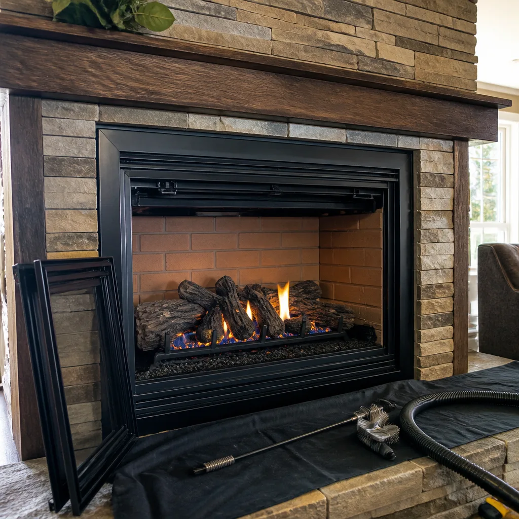 Gas fireplace service